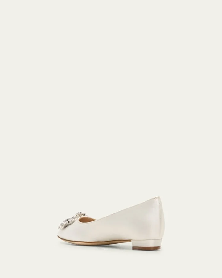 Hangisi Satin Buckle Ballerina Flats - Image 3