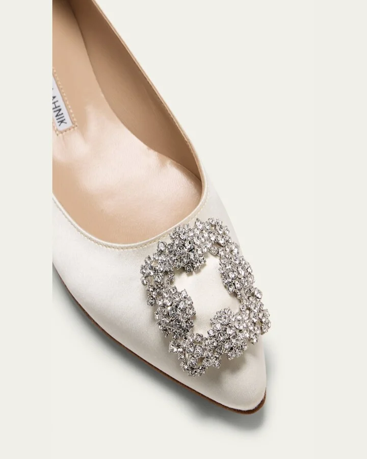 Hangisi Satin Buckle Ballerina Flats - Image 6