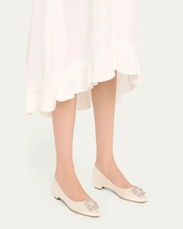 Hangisi Satin Buckle Ballerina Flats - Image 7