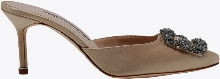 Hangisimu 70 FMC Crystal Buckle Satin Mules
