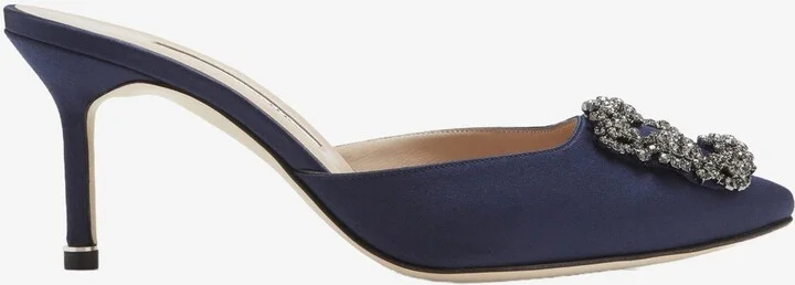 Hangisimu 70 Satin Mules with FMC Crystal Buckle