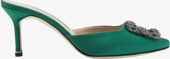 Hangisimu 70 Satin Mules with FMC Crystal Buckle