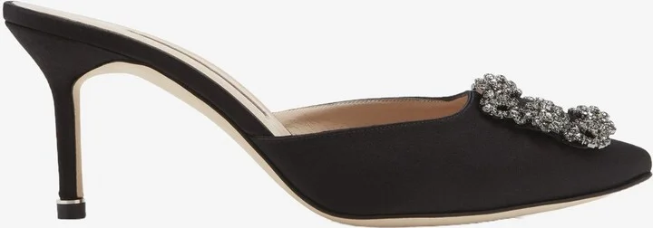 Hangisimu 70 Satin Mules with FMC Crystal Buckle