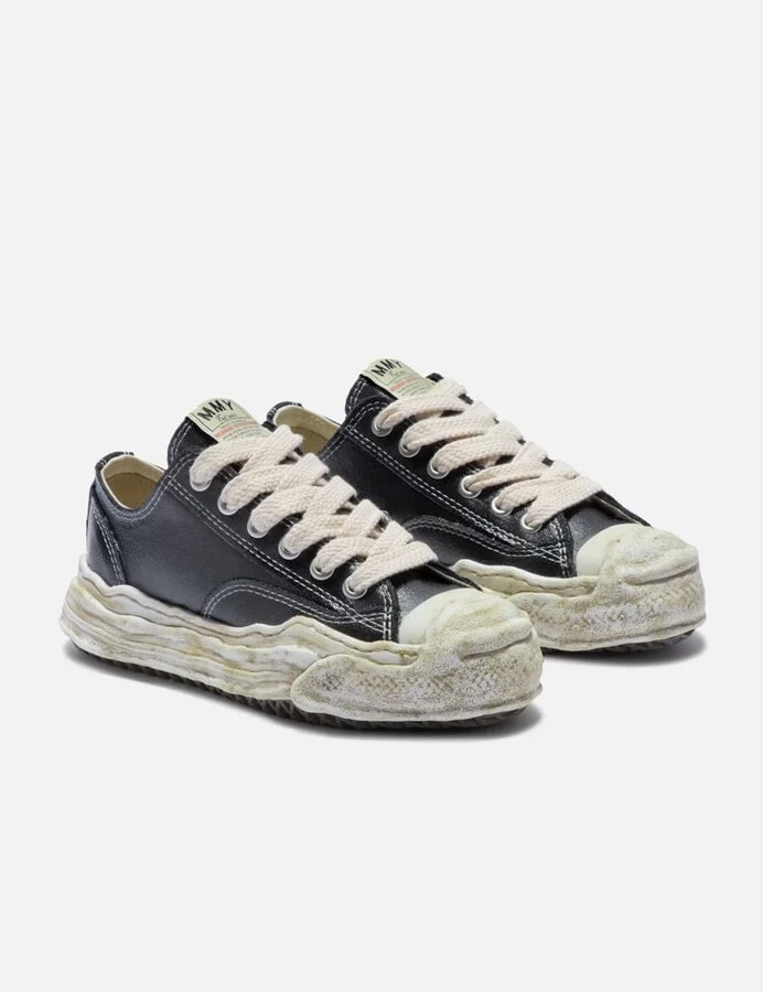 HANK" OG Sole Silicon Coating Canvas Low-top Sneaker - Image 4