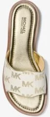 Hannah Metallic Logo Jacquard Slide Sandal - Image 4