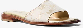 Hannah Metallic Logo Jacquard Slide Sandal