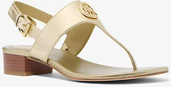 Hannah Metallic Nylon Blend T-Strap Sandal