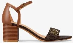 Hannah Signature Logo Block Heel Sandal - Image 3