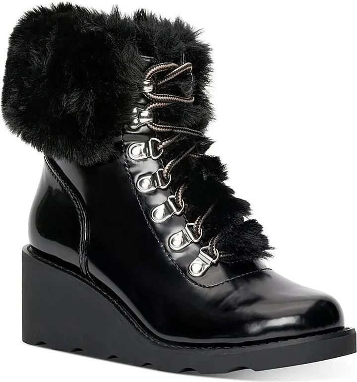 Hannia Womens Padded Insole Lace Up Booties