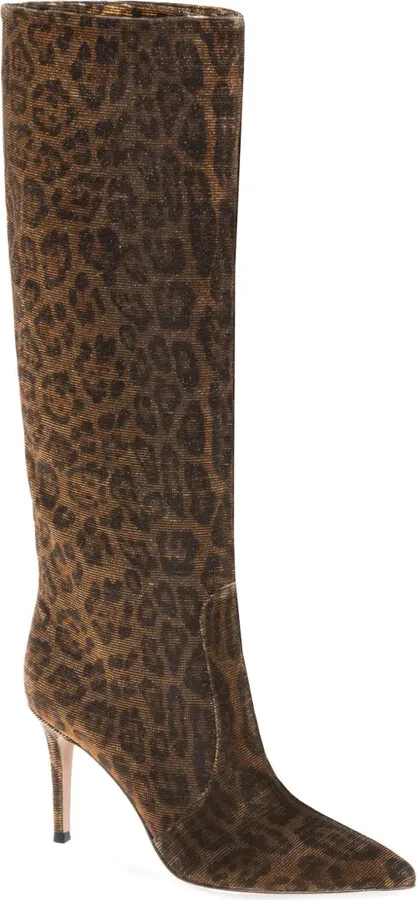 Hansen 85mm leopard-print boots