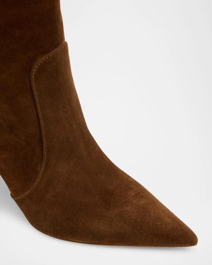 Hansen Suede Pointed-Toe Knee Boots - Image 5
