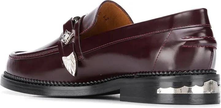 Hardware Embellished Low Heel Loafers - Image 3