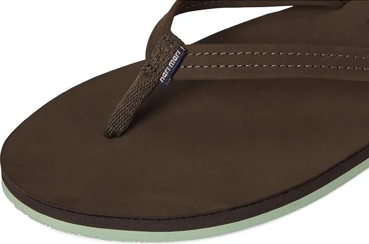 hari mari Fields Women's Sandals Mocha/Mint : 9 M, Leather - Image 7
