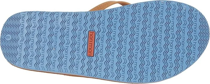 hari mari Fields Women's Sandals Tan/Dusty Blue : 6 M, Suede - Image 4