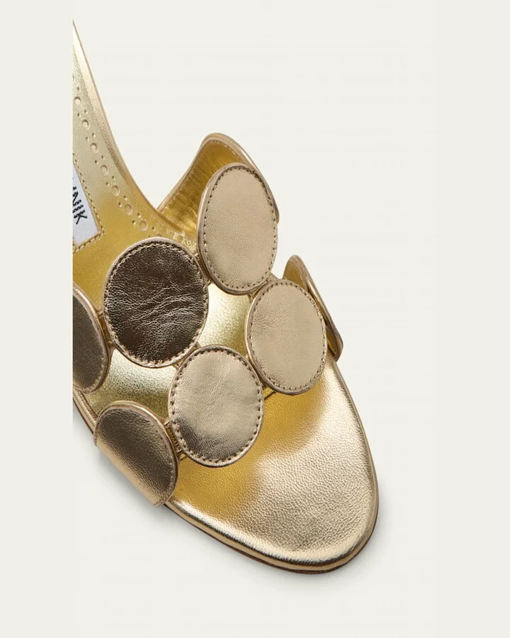 Haribalmu Metallic Stiletto Slide Sandals - Image 2