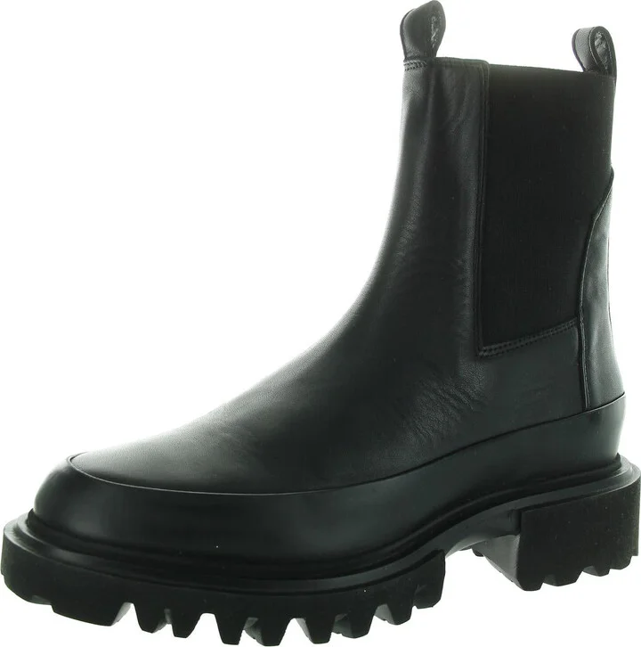 Harlee Womens Mixed Media Leather Chelsea Boots