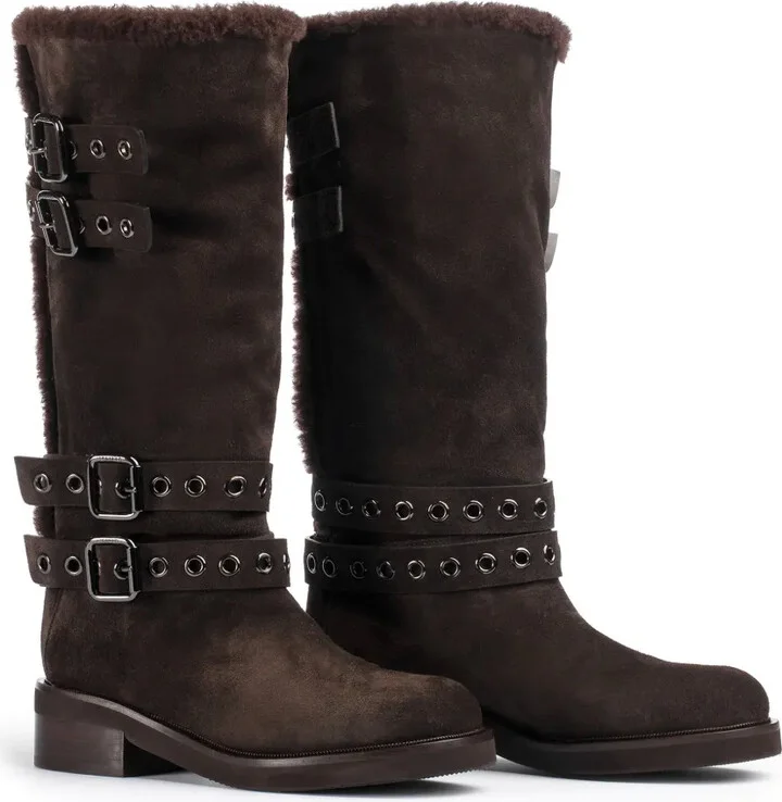 Harley buckled suede boots - Image 2