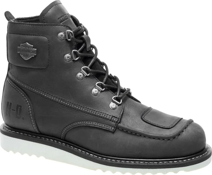 Harley-Davidson FOOTWEAR Men's Hagerman Leather Motorcycle Wedge Boot