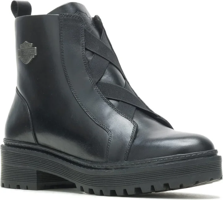 HARLEY-DAVIDSON FOOTWEAR Women's Carney Elastic Ankle Boot