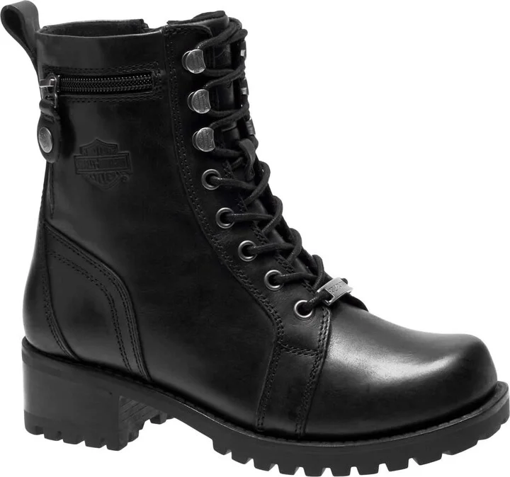 HARLEY-DAVIDSON FOOTWEAR Women's Keeler Leather Motorcycle Casual Boot