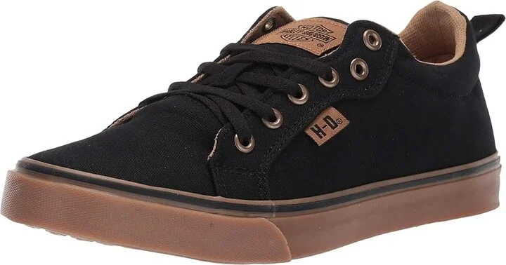 Harley-Davidson Torland Women's Lace up casual Shoes Black : 5.5 B - Medium, Canvas - Image 2