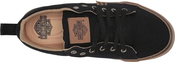 Harley-Davidson Torland Women's Lace up casual Shoes Black : 5.5 B - Medium, Canvas - Image 3