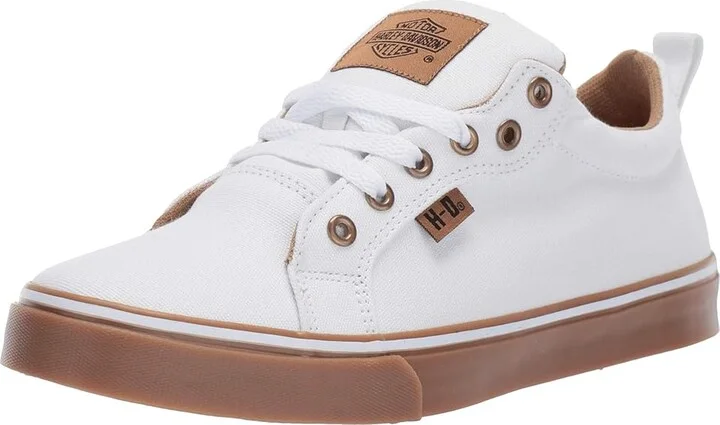 Harley-Davidson Torland Women's Lace up casual Shoes White : 5.5 B - Medium, Canvas - Image 2