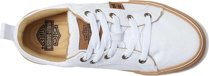 Harley-Davidson Torland Women's Lace up casual Shoes White : 5.5 B - Medium, Canvas - Image 3