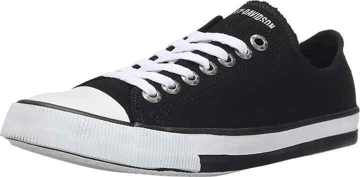 Harley-Davidson Zia Women's Lace up casual Shoes Black : 6 B - Medium, Canvas - Image 2