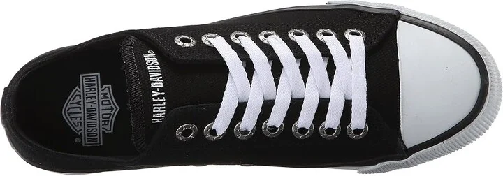 Harley-Davidson Zia Women's Lace up casual Shoes Black : 6 B - Medium, Canvas - Image 3