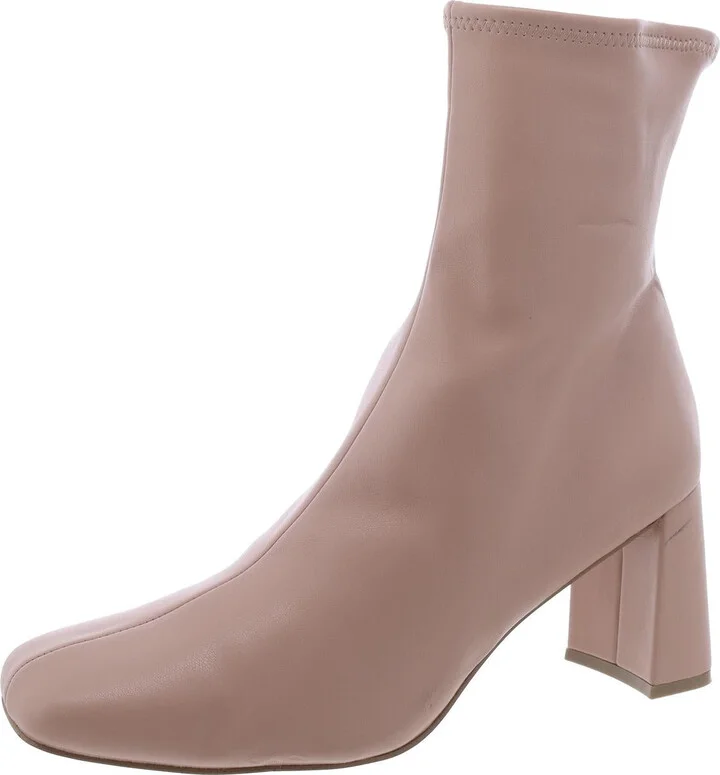 Harli Womens Faux Leather Square Toe Ankle Boots