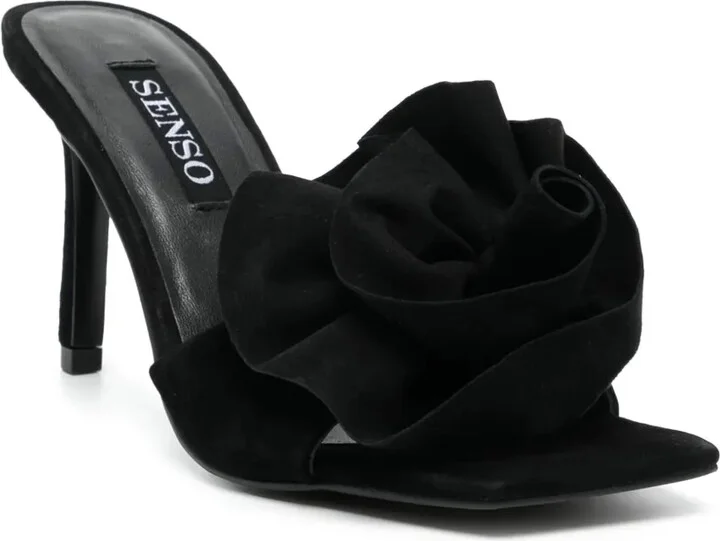 Harlow 100mm floral-appliqué mules - Image 2