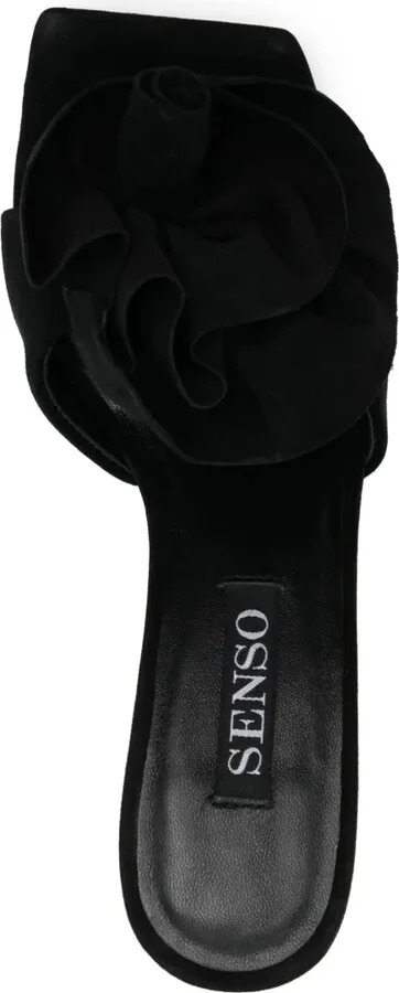 Harlow 100mm floral-appliqué mules - Image 4