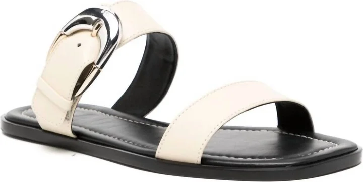 Harlow Flat Sandal In Cream