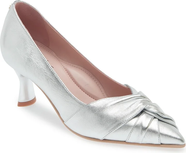 Silver Metallic Leather