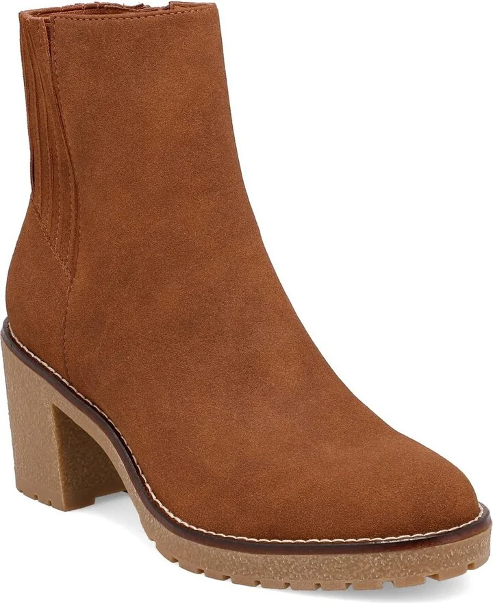 Harlow Womens Faux Suede Stretch Booties