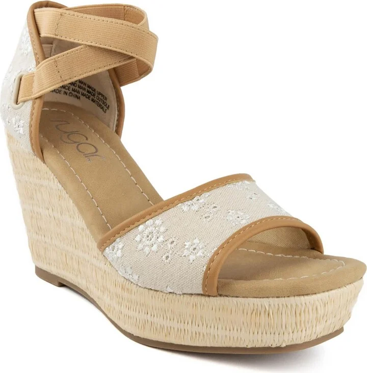 Harlow Womens Padded Insole Wedge Sandals