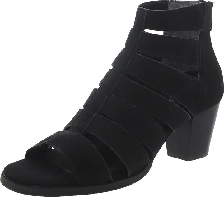 Harlow Womens Suede Open Toe Block Heel