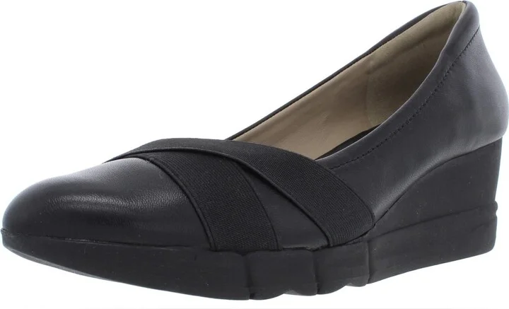 Harlyn Womens Leather High Wedge Sandals