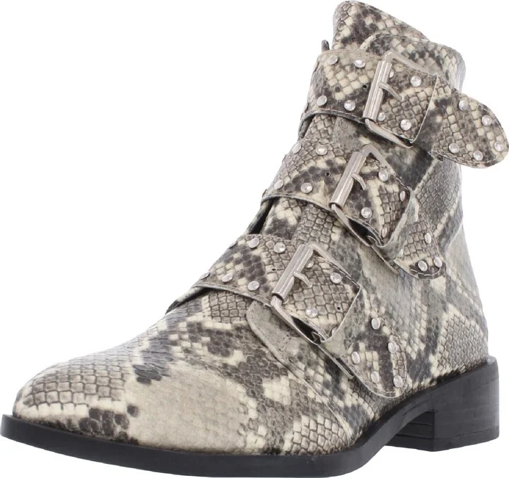 Harmon Womens Strappy Synthetic Ankle Boots