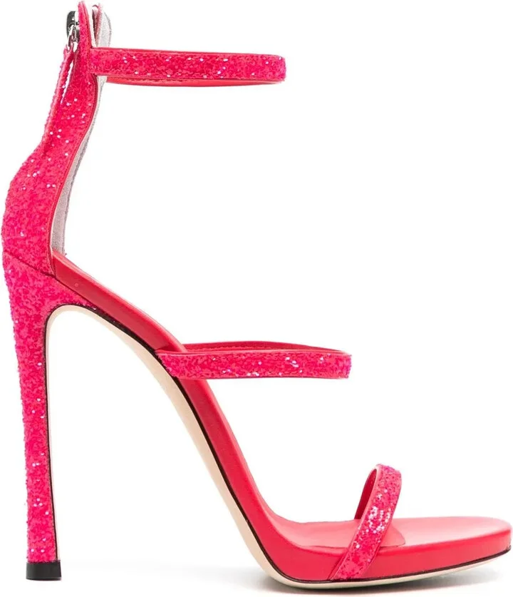 Harmony glitter-detail heeled sandals