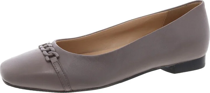 Harmony Womens Suede Slip-On Ballet Flats