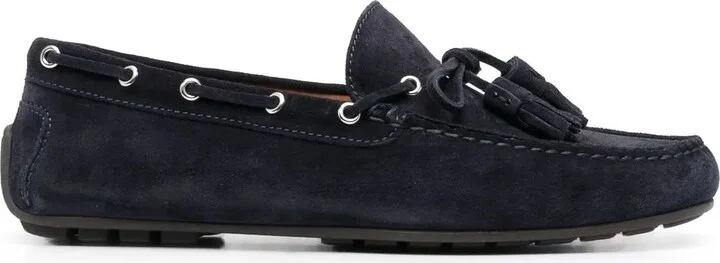 Harold tasselled suede loafers