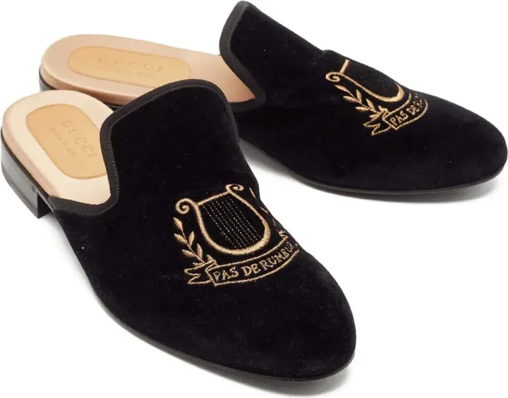 Harp-Embroidered Mules - Image 2