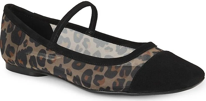 Harper Leopard Mesh Mary Jane Flats - Image 2