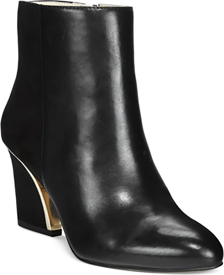 Harppblk Womens Solid Leather Chelsea Boots