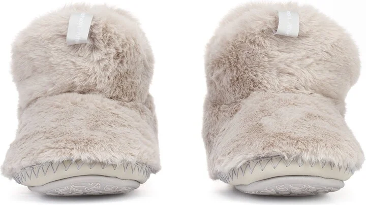 Harriet - Recycled High Density Faux Fur Slipper Boot - Trace Grey - Image 6
