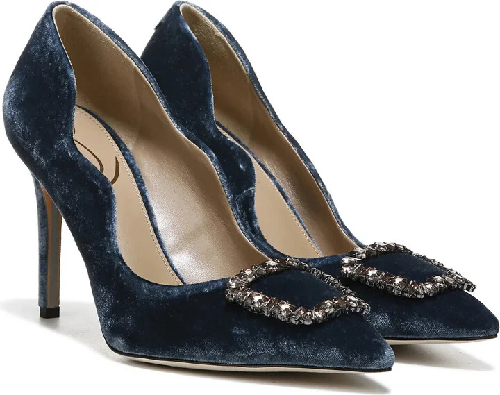 Harriett I0120F5402 Pump Womens 6 Blue Leather Stiletto Heel ZPO3462