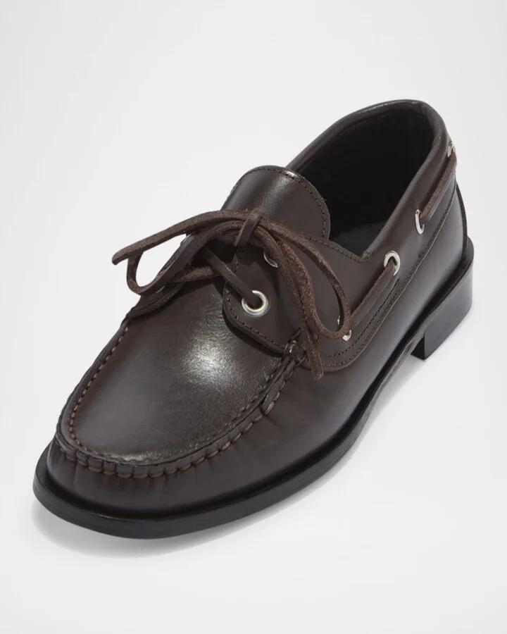 Harris Calfskin Lace-Up Loafers - Image 8