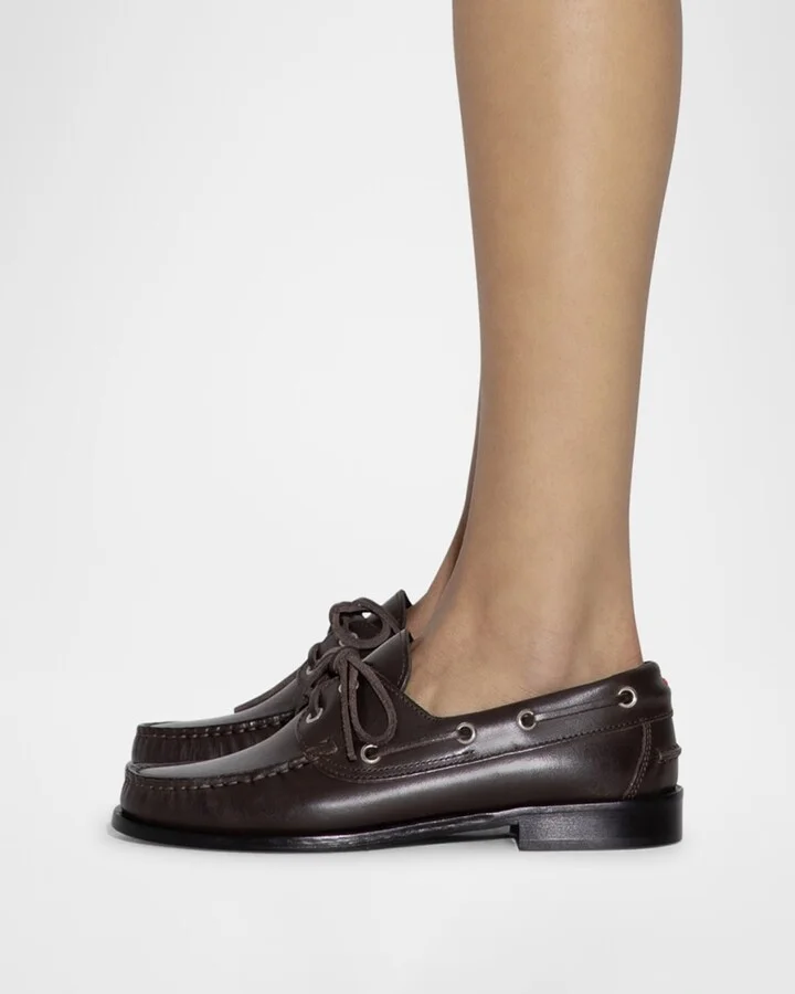 Harris Calfskin Lace-Up Loafers - Image 9